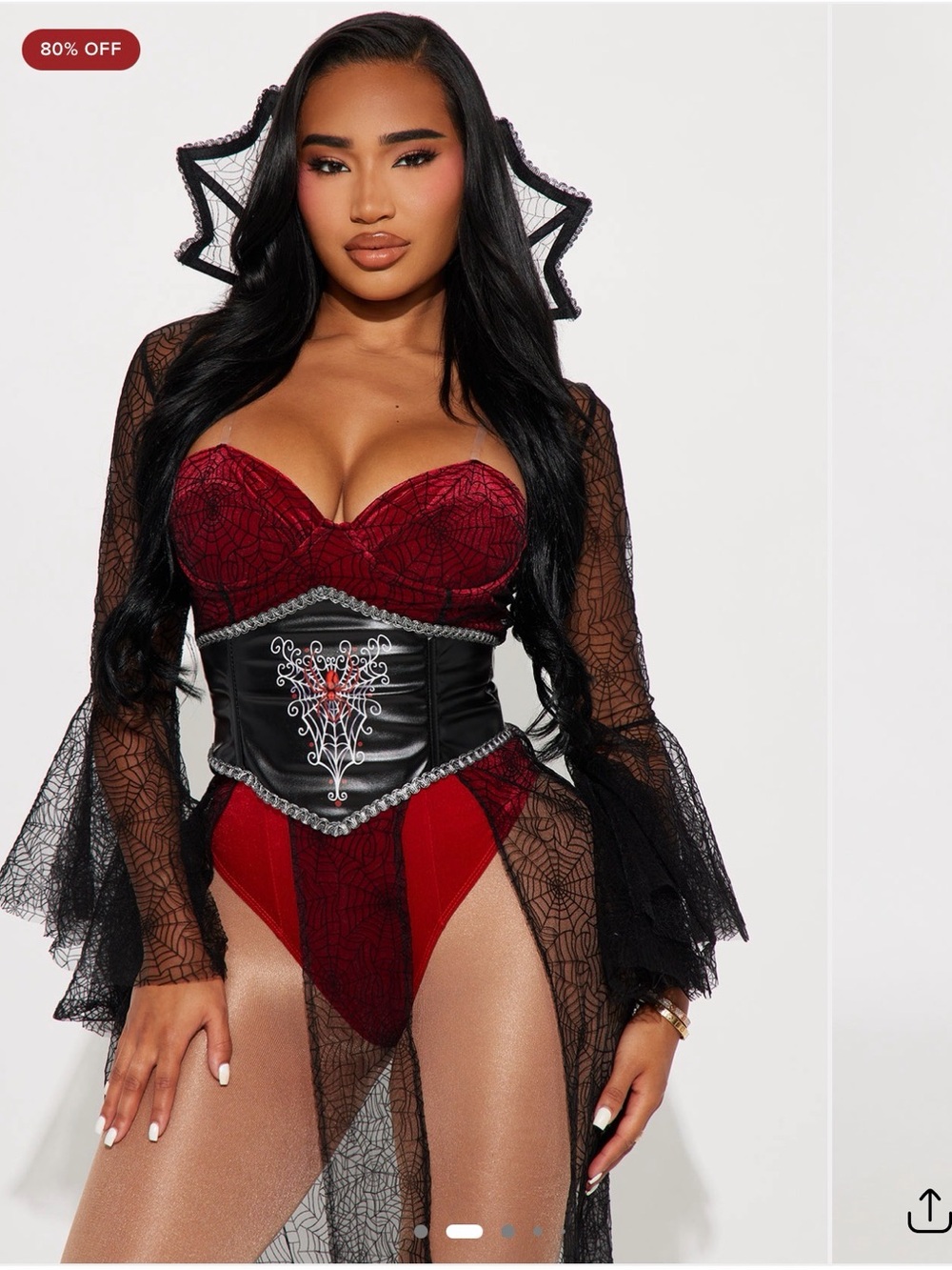 Fashion Nova Burgundy and Black Lace-Up Corset Camisole